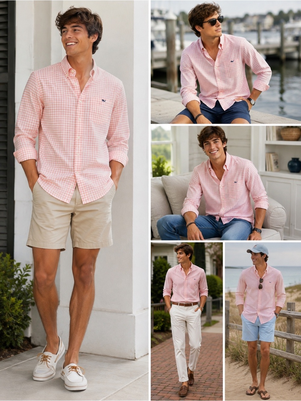 Vineyard Vines Pink Gingham Button-Down Shirt